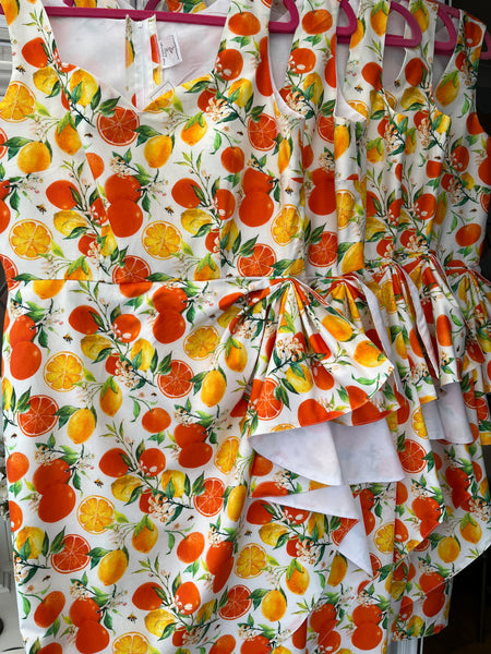 Mavis Dress-  Oranges and Lemons