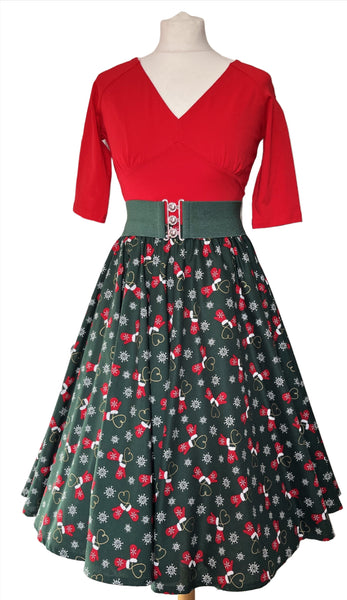 Peggy Circle Skirt- Green Mittens