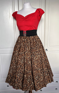 Peggy Circle Skirt- Leopard